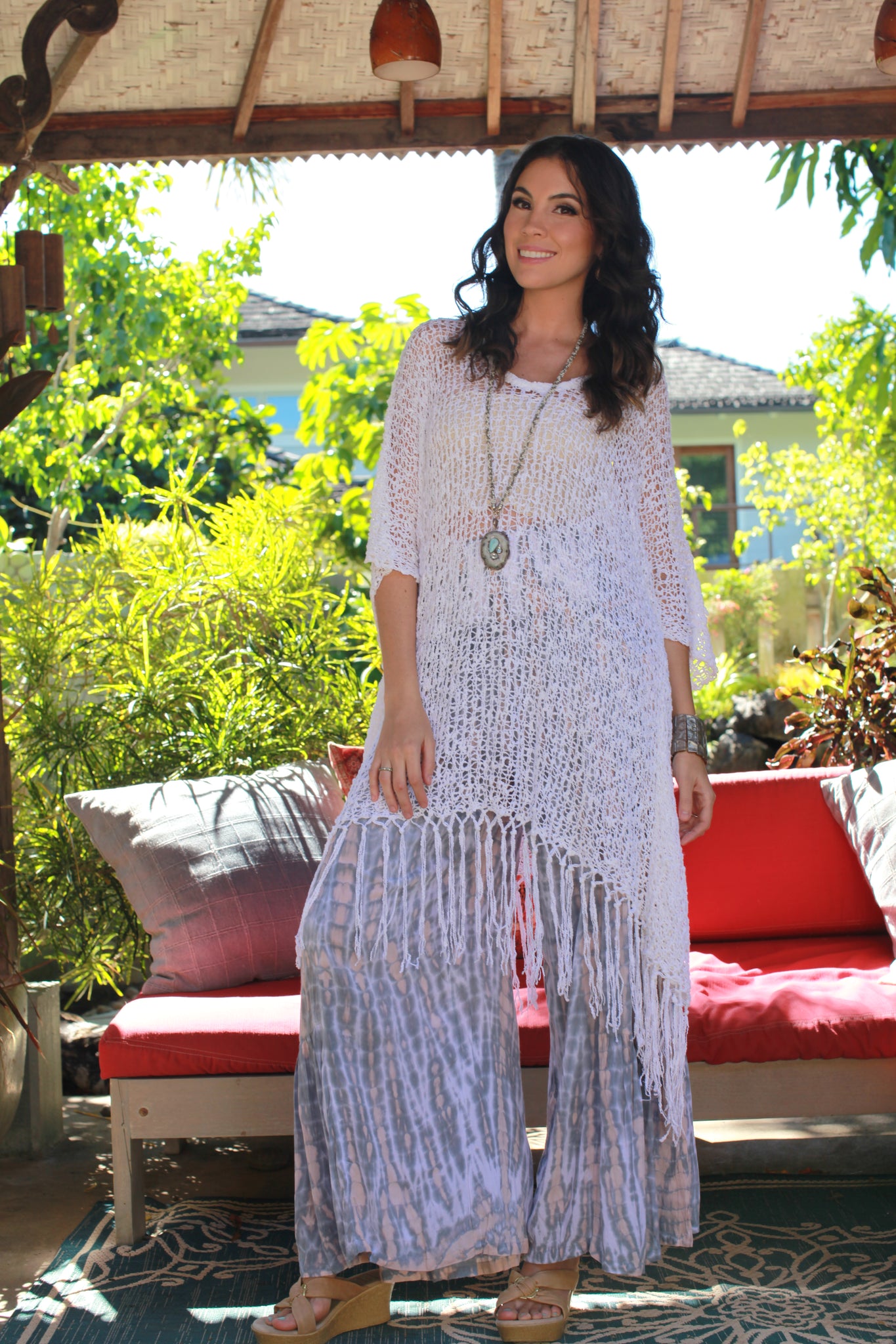 Boho Fringe Poncho