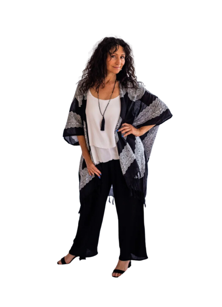 Mandala Fringe Kimono